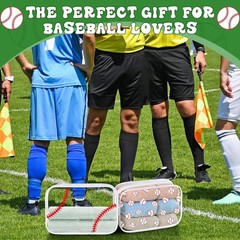 Kacctyen 12 Pcs Baseball Clear Makeup Bag with Zipper Bulk Sport Goodie clear