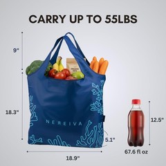5 Pack Strong Reusable Grocery Bags Foldable into Tiny Pouch with Carry Case …