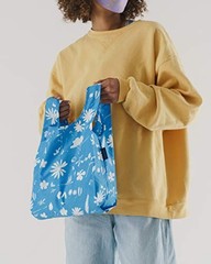 BAGGU Baby Eco Friendly Bag Floral Sun Print Blue from Japan New