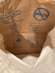 Vintage 1990s The Earth Saver Canvas Grocery Bag W/ Food Town Paper Bag. 1990