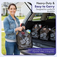 Watson Distributing 12 X 7 X 22 Black Ldpe Plastic Bag 2.25Mil Reusable 200/Case