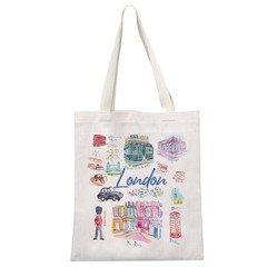 MEIKIUP London Travel Tote Bag Shopping Large, Tb
