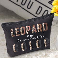 BWWKTOP Leopard Lovers Cosmetic Makeup Bag – Zipper Pouch, My Color