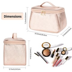 OCHEAL Large Makeup Bag, Bag Organizer Small (Pack of 1), U_Rose Gold