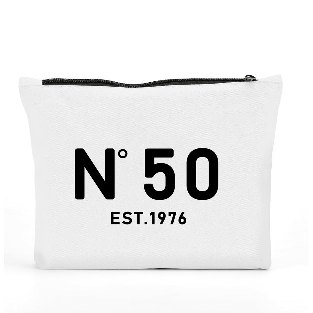 FBCCZEY Funny 50th Birthday Gifts for Women Makeup Bag, 10*7.5*2 inch, C50th