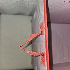 Collapsible Box Tote Cherry Gingham Bows Reusable Folds Flat Heavy Duty NEW