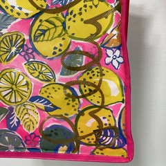 Lilly Pulitzer Shopping Tote Reusable Bag Citrus and Pink Design