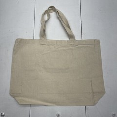 Q-Tees Q600 Jumbo Canvas Tote 100% Heavy Cotton Natural Beige 12 Pack