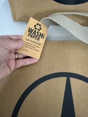 Lot Of 2 Washable Paper Mercedes-Benz Paper Tote Bag 12”x 13”x7.5” Gift Bag New