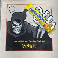Spirit Halloween Reaper Canvas Trick Or Treat Tote Bag Handles BUTTERFINGER