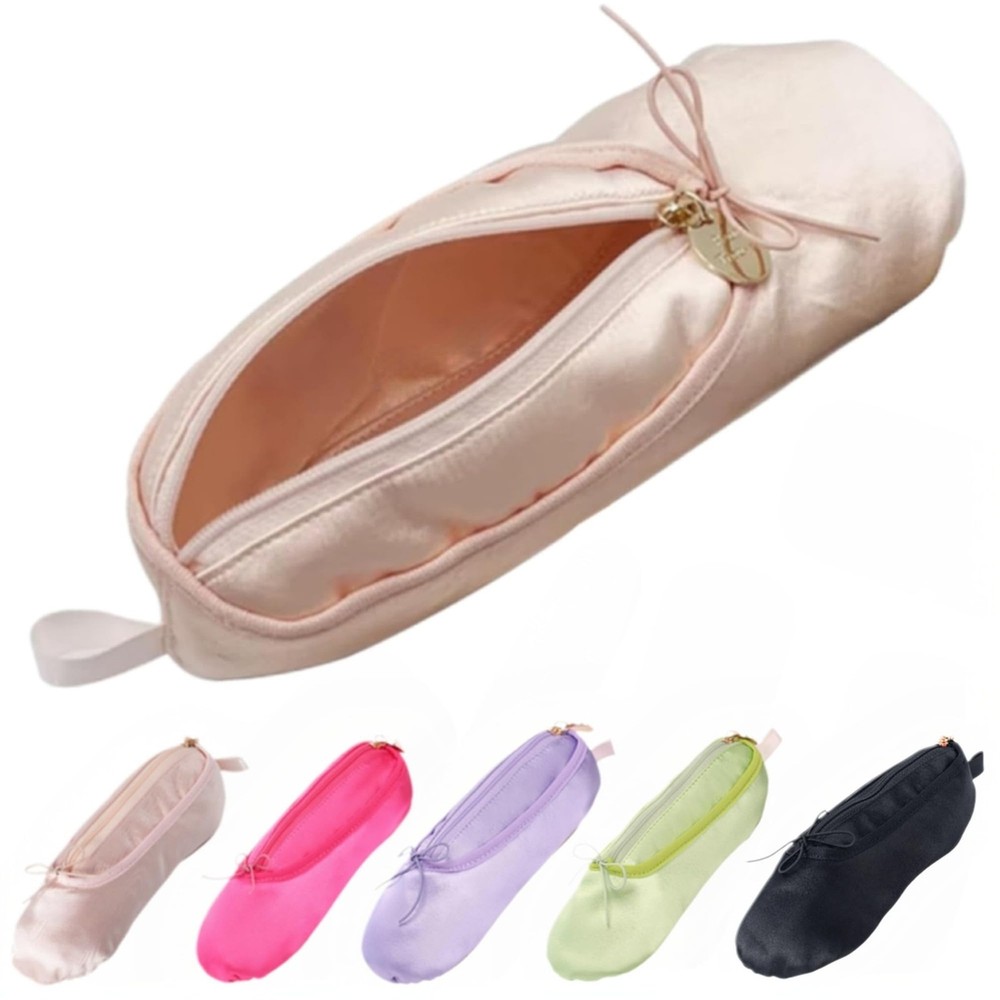 CECKQUE Ballet Dance Shoe Makeup Bag For Little Girls, Carry-On 8-Inch, Pink