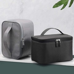 HOYOFO Women Makeup Bag Cosmetic Bags 9.5×6.3×5.5 Inch (Pack of 1), Black