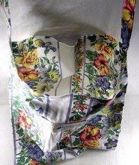 APRIL CORNELL SHOPPING LAUNDRY TOTE BAG SACK Floral 18″x 13 1/2″ 100% Cotton