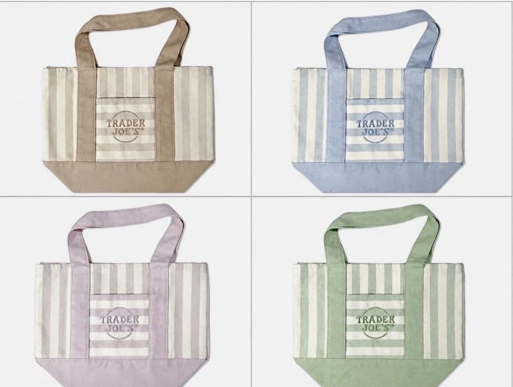 Trader Joe’s Striped Canvas Mini Tote Bag Summer 2026 *Pick 1 or more*