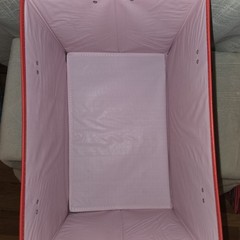 Collapsible Box Tote Cherry Gingham Bows Reusable Folds Flat Heavy Duty NEW