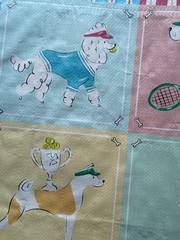 MARSHALLS REUSABLE LARGE TOTE SHOPPING BAG 20″ X 18″ DOGS TENNIS SPORT POODLE
