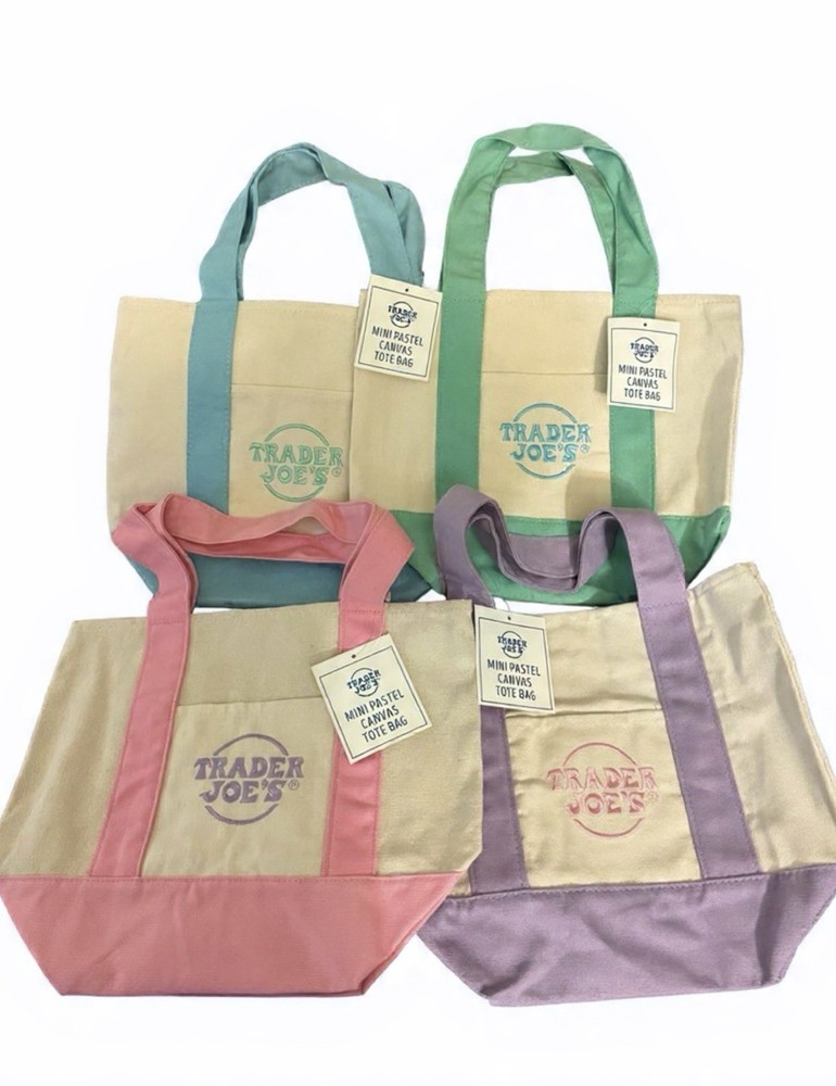 Authentic, limited edition Trader Joe’s Mini Pastel Tote imported from USA
