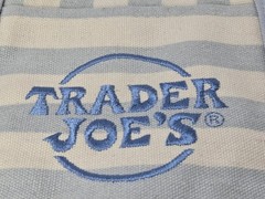 Trader Joe’s Striped Blue Mini Tote Bag NWT Free Shipping