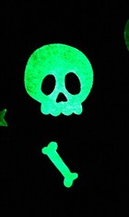 Halloween Reusable Bag Glow In The Dark Skull & Bones Tote 15″ x 13″ x 3″