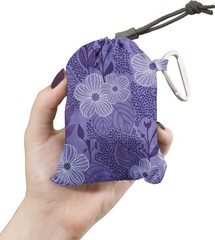 ChicoBag VITA Purple Blooms Designer Compact Reusable Shopping Tote with Atta…