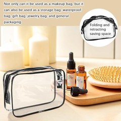ISUSSER 15 PCS Transparent Cosmetic Bags Clear Toiletry Waterproof…