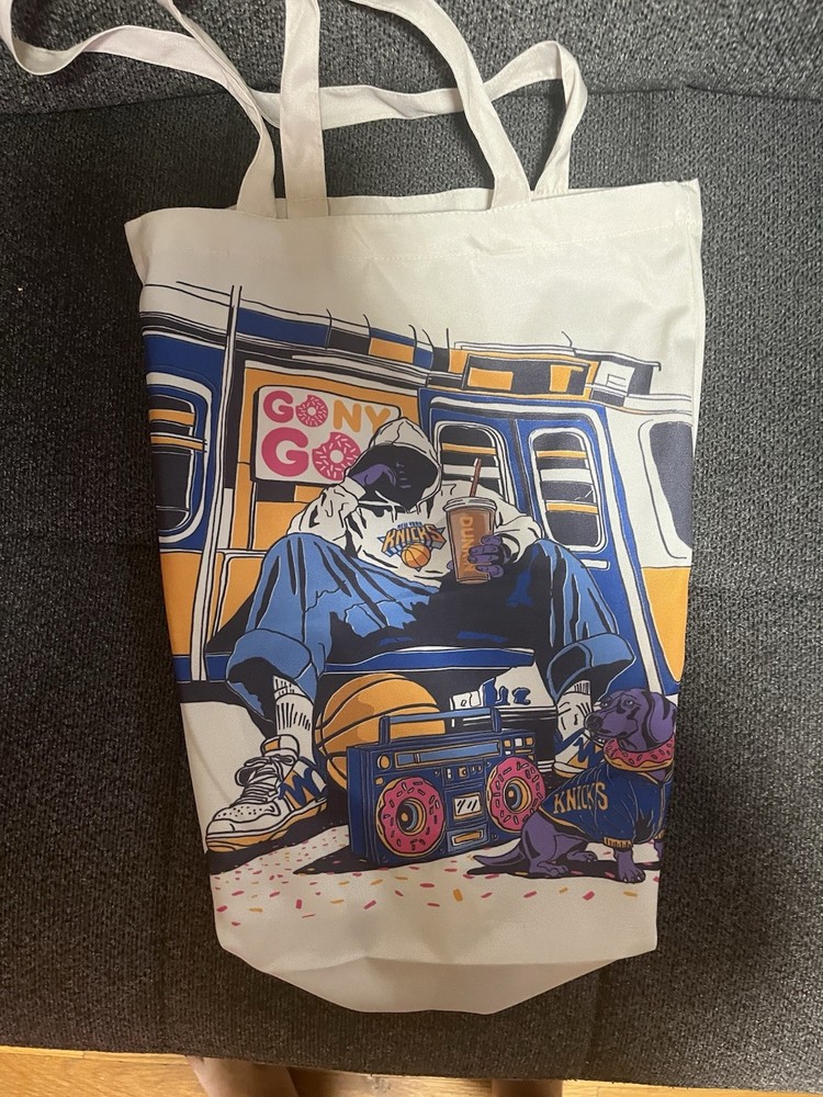 Dunkin’ Knicks Graphic Multicolor Contemporary Reusable Shopping Bag