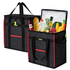 2-Pack XL Insulated Reusable Grocery Bags Premium Quality Cooler Bags insulat…