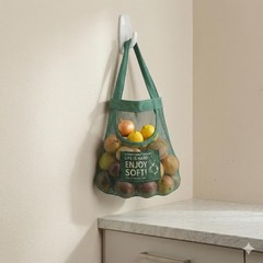 Durable Reusable Hanging Storage Mesh Bags for Fruits, Vegetables, Garlic, Gi…