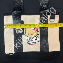 ABC Stores Hawaiʻi: Sun Tan Hello Kitty Big Face Mini Canvas Tote Bag, Black