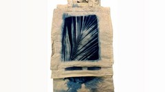 Handmade Cyanotype Botanical Tote Bag – Sun Printed with Real Leaves & Flowers