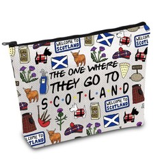 FOTAP Scotland Trip Makeup Bag Travel Gift Souvenir white
