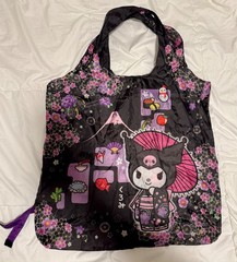Japan Limited Kuromi Kimono Reusable Bag Mount Fuji 18″ x 18″ Hello Kitty Cafe