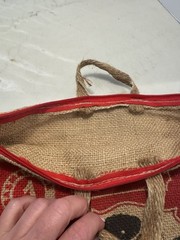 Set of 2 Handmade Burlap Rice Bag Tote Bags Recycled Jute Market Grocery India
