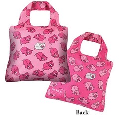 Reusable Bag Pink Piggy Design Grocery Bags – Set of 3 Packed Foldable Washable