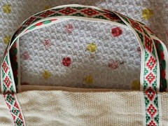 Matryoshka Wine Umbrella Tote Farmer’s Market Handmade Ukrainian Cotton