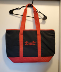 Trader Joe’s Black & Red Reusable Insulated Tote Bag Up To 7 Gallon 21X14 NWT.
