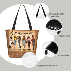 Bible African American Tote Bags for Women Fashion Black Women Church Shoulde…