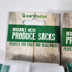 Lot 6 Earthwise Reusable Mesh Drawstring Produce Bags Sacks Fruit Vegetables
