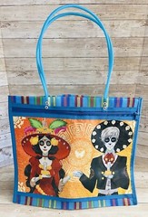 Day Of The Dead Mesh Tote Bag Bolsa De Maya De Catrina Dia De Los Muertos