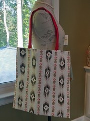 MD UNLINED MARKET TOTE BAG made w/ALL-WEATHER Fab w/”NATIVE WESTERN” Print, NEW
