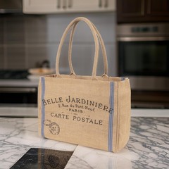 Jute Market Tote Bag with Handles (Bell Jardinere)