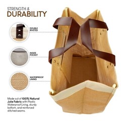 EXULTIMATE Tote Bag Canvas Reusable Grocery Organizer Pocket