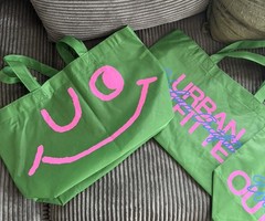LOT OF 5 Urban Outfitters Reusable Bags With Shoulder Straps