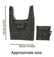 5 x New Foldable Shopping Nylon Reusable Grocery Tote Bag