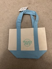Trader Joe’s Mini Canvas Tote Bags. Set Of 4 New. Pastel Colors