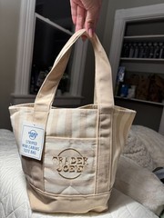 Trader Joe’s Limited Canvas Striped Tote Bags 4-Pack Multicolor Small 13x6x10