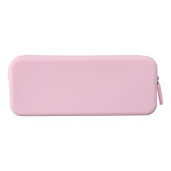 diyhub Silicone Cosmetic Case, Portable Storage Bag Zipper Case Travel Pink
