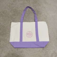 Trader Joe’s Lavender Purple Large Canvas Tote Bag Reusable Grocery Shopping