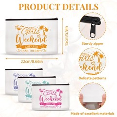 SEAOYOZO Girls Weekend Gifts Makeup Bags for Women Small, girls weekend