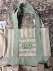 Trader Joe’s Mini Tote Bag 4-Pack Set Pink Blue Green Beige New